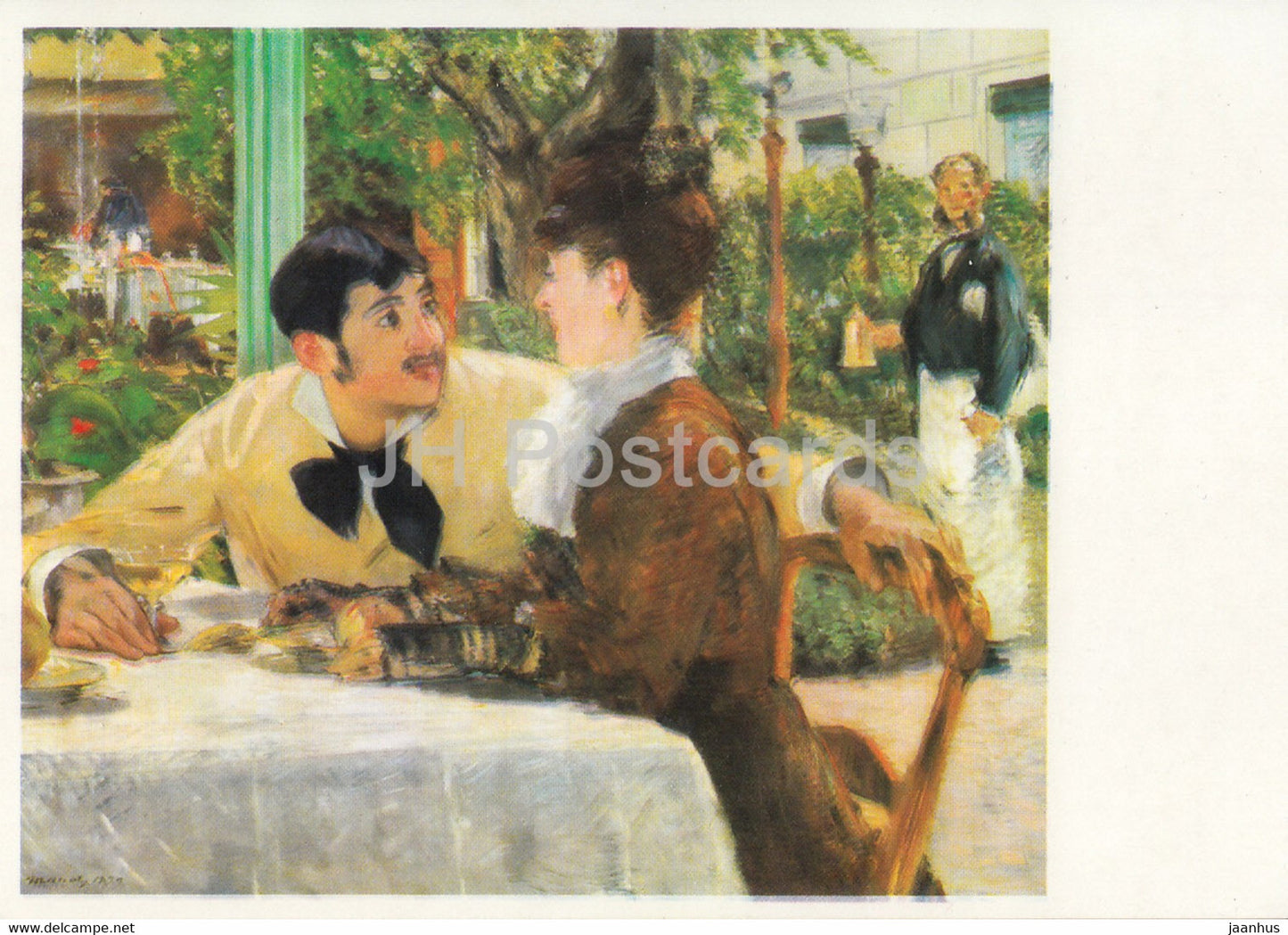 painting by Edouard Manet - Bei Vater Lathuille - French art - Germany DDR - unused - JH Postcards