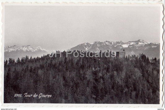 Tour de Gouze - 8593 - Switzerland - 1958 - used - JH Postcards