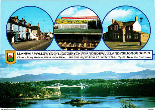 Llanfair - Isle of Anglesey - High Street - Railway Station - Telford Bridge - North Wales - United Kingdom - unused - JH Postcards