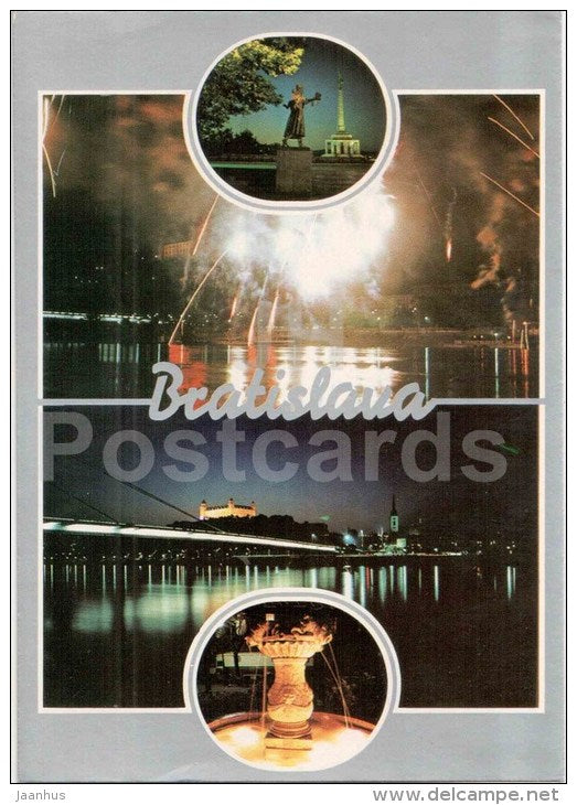 Bratislava - fireworks - Czechoslovakia - Slovakia - unused - JH Postcards