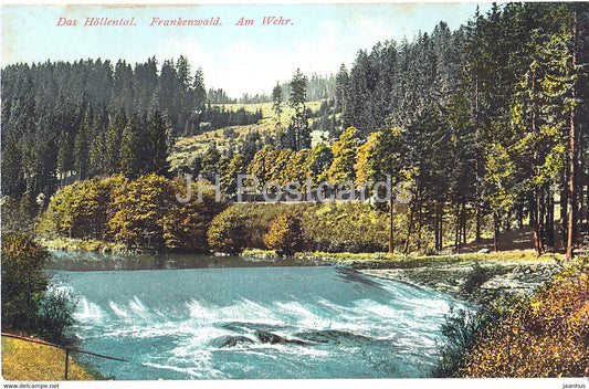 Das Hollental - Frankenwald - Am Wehr - 297 - old postcard - Germany - unused - JH Postcards