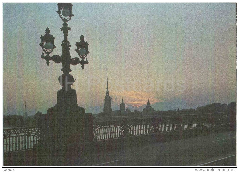 View of the Peter and Paul Fortress - Leningrad - St. Petersburg  - 1987 - Russia USSR - unused - JH Postcards