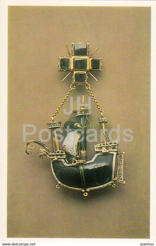 Jewels - Pendant - Spain 16th Century - The Hermitage - Leningrad - Russia - USSR - 1982 - used - JH Postcards