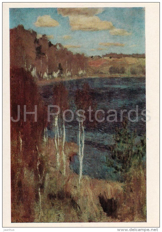 painting by I. Levitan - The Spring , 1898 - Russian art - 1977 - Russia USSR - unused - JH Postcards