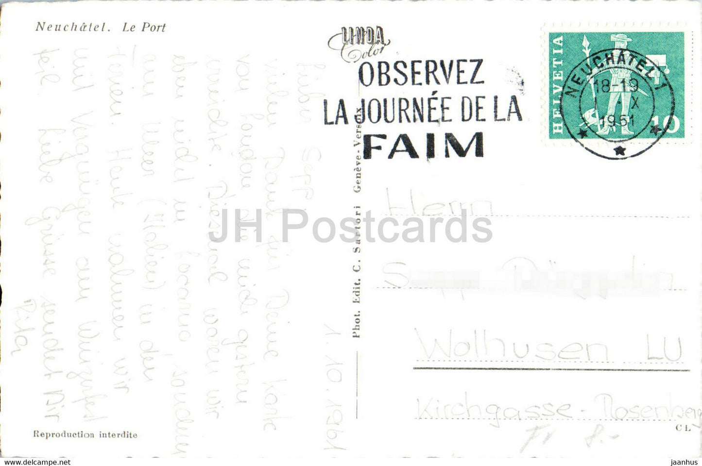 Neuchâtel - Le Port - voilier - 20307 - 1961 - Suisse - d'occasion