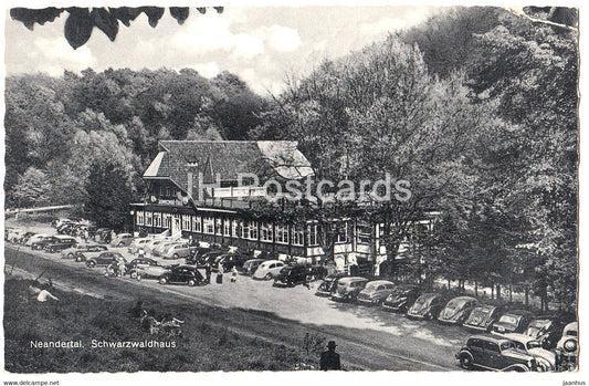 Neandertal - Schwarzwaldhaus - old car - old postcard - Germany - used - JH Postcards