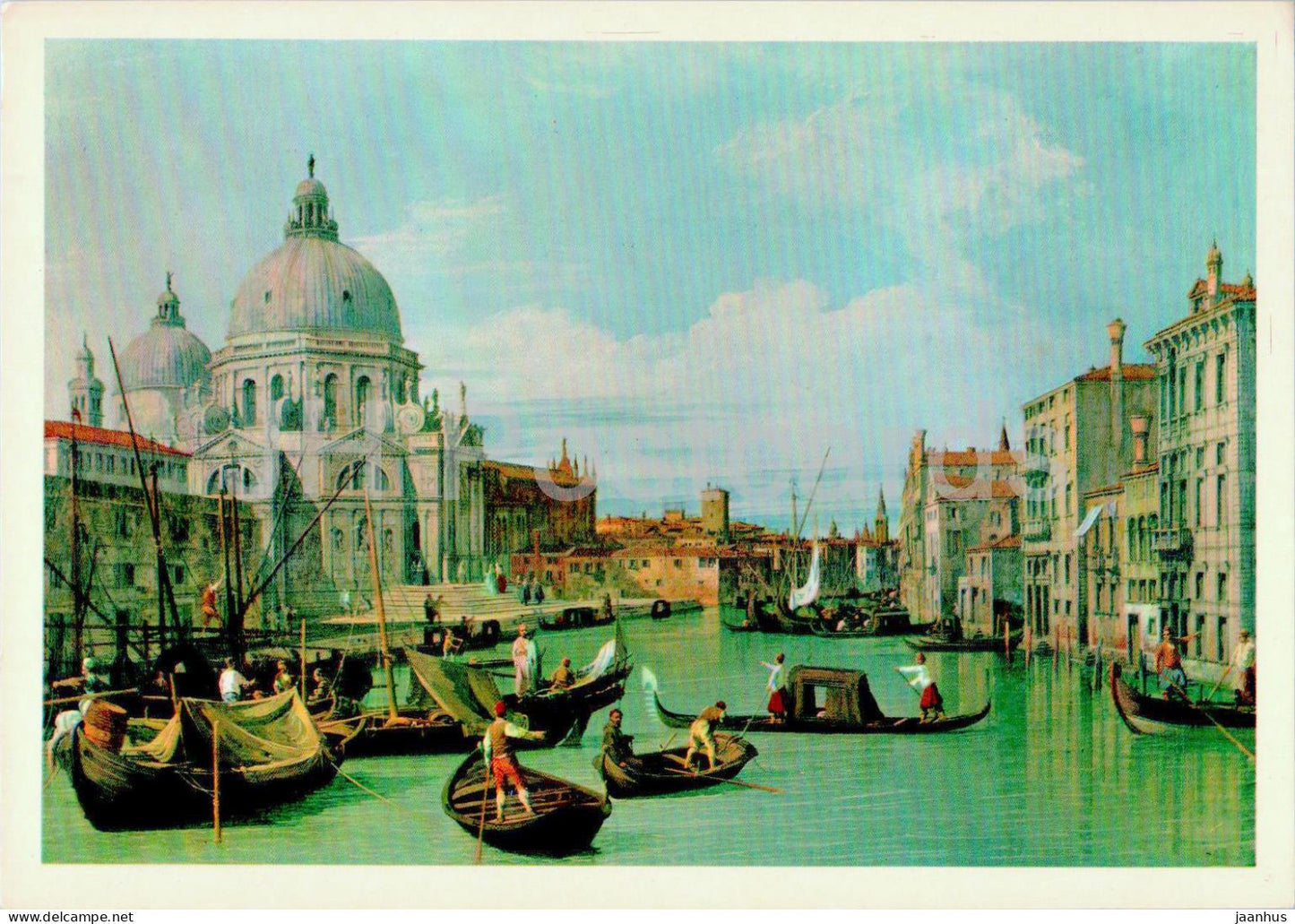 Venezia - Venice - painting by Canaletto - Il Canal Grande e la Chiesa della Salute - Grand Canal - 758 - Italy - unused - JH Postcards