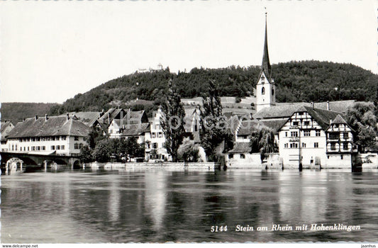 Stein am Rhein mit Hohenklingen - 5144 - old postcard - 1951- Switzerland - used - JH Postcards