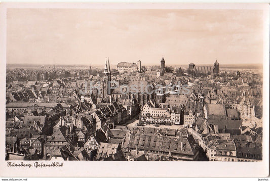 Nurnberg - Gesamtblick - Nuremberg - 210 - old postcard - Germany - unused - JH Postcards