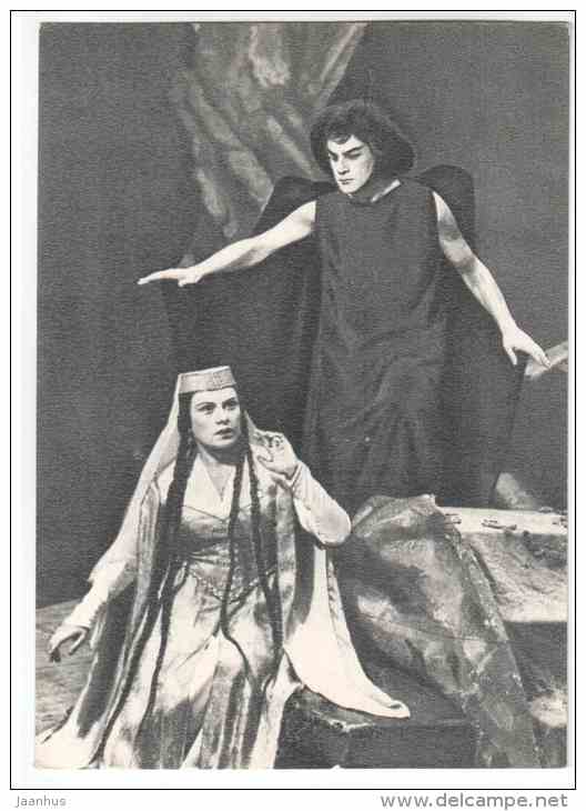 Demon , Tamara in the opera Demon by A. Rubinstein - Georg Ots Opera Singer - 1980 - Estonia USSR - unused - JH Postcards