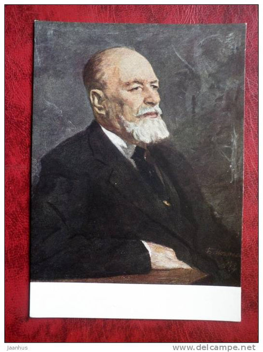 Painting by B. V. Johanson - Portrait of a People's Artist of the USSR Nemirovich-Danchenko - russian art - unused - JH Postcards