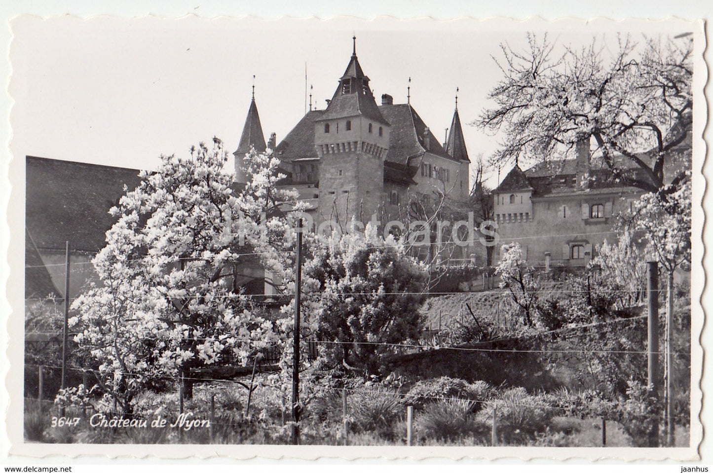 Chateau de Nyon - castle - 3647 - Switzerland - 1953 - used - JH Postcards