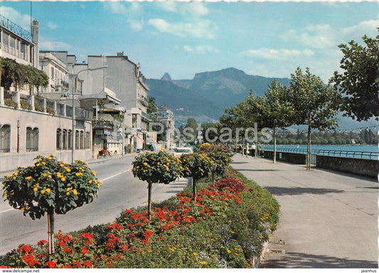 Vevey - Lac Leman - Le Quai - dock - 9931 - 1973 - Switzerland - unused - JH Postcards