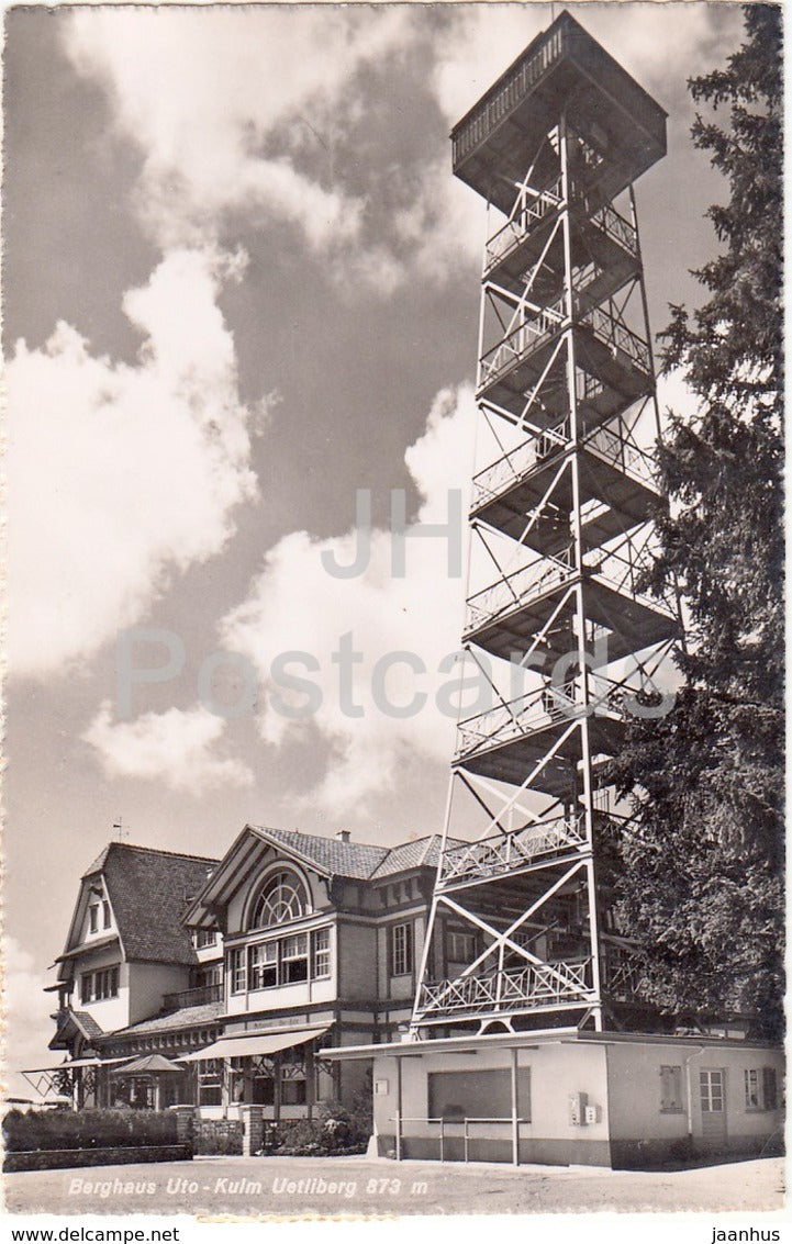 Berghaus Uto - Kulm - Uetliberg 873 m - 29954 - Switzerland - 1951 - used - JH Postcards