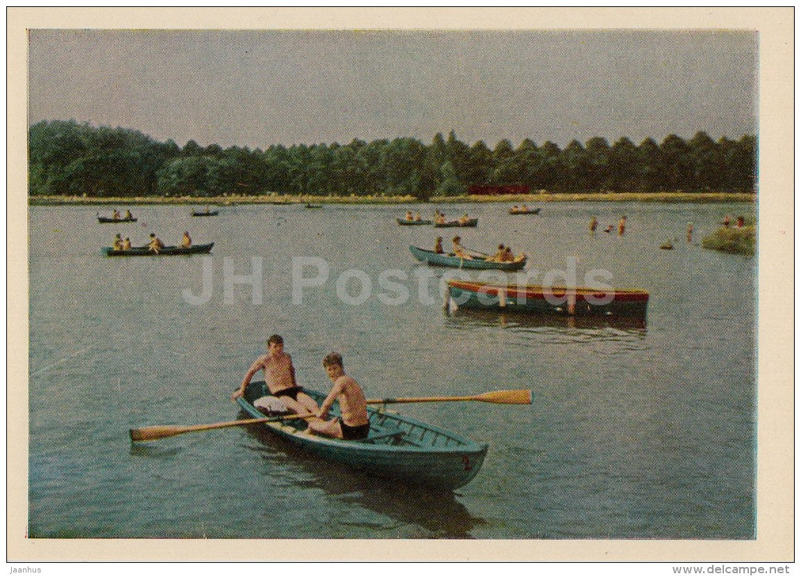 lake Verhkneye - boat - Kaliningrad - Königsberg - 1965 - Russia USSR - unused - JH Postcards