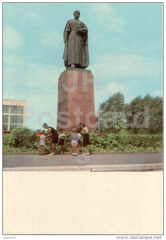 monument to ossetian poet Khosta Khetagurov - Ordzhonikidze - Vladikavkaz - Ossetia - 1969 - Russia USSR - unused - JH Postcards