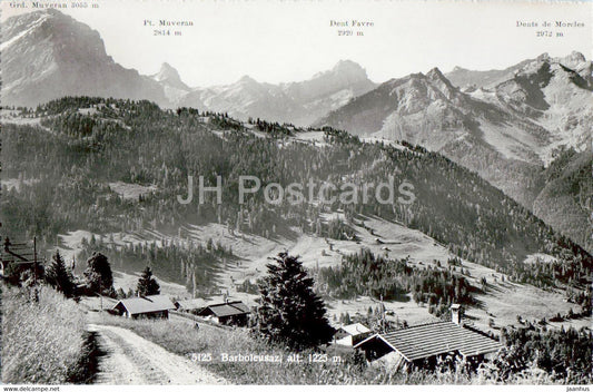 Barboleusaz 1225 m - 5125 - old postcard - 1957 - Switzerland - used - JH Postcards