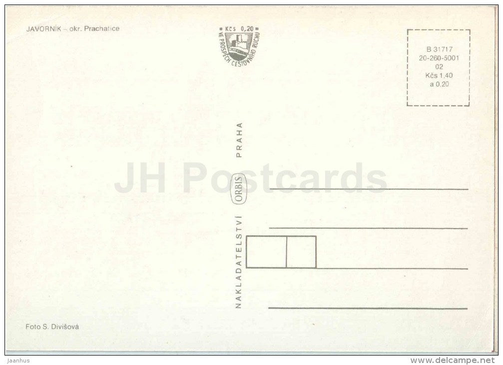 Javornik - Šumava - Prachatice - Czech - Czechoslovakia - unused - JH Postcards