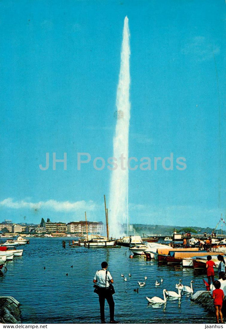 Geneva - Geneve - Le Jet d'eau 120 m - The Waterjet - 1200-26 - Switzerland - used - JH Postcards