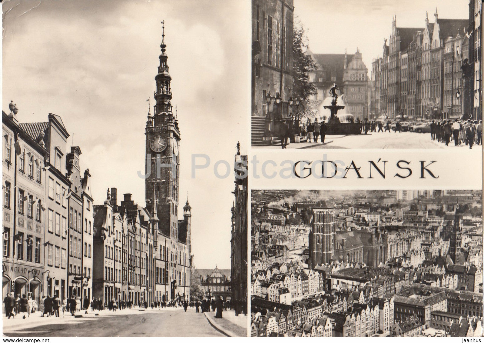 Gdansk - Danzig - Town Hall - Long Market - general view - 1971 - Poland - used - JH Postcards