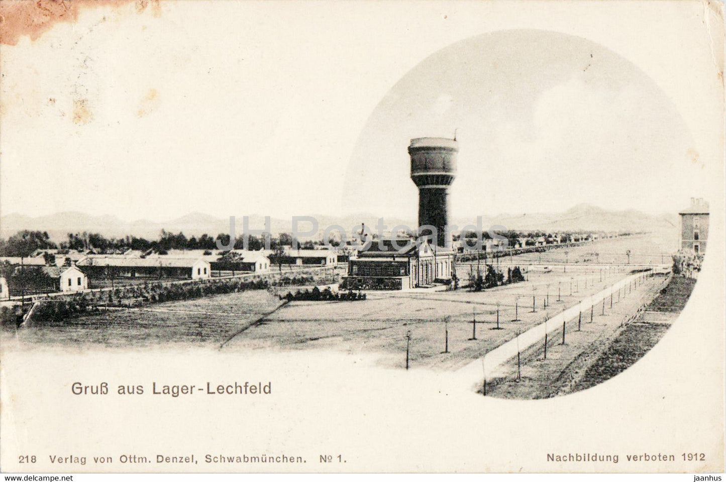 Gruss aus Lager Lechfeld - military - old postcard - 1912 - Germany - used - JH Postcards