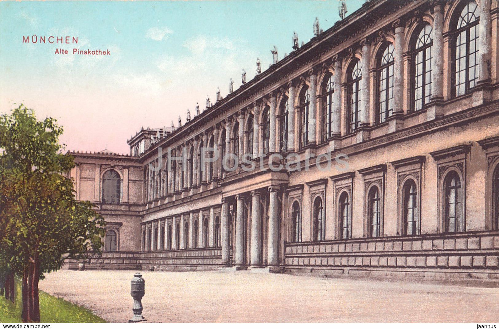 Munchen - Alte Pinakothek - Munich - 566 - old postcard - 1911 - Germany - used - JH Postcards