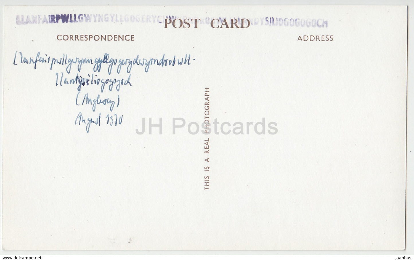 Llanfairpwllgwyngyll - Plas New-Ydd - 1970 - United Kingdom - Wales - used