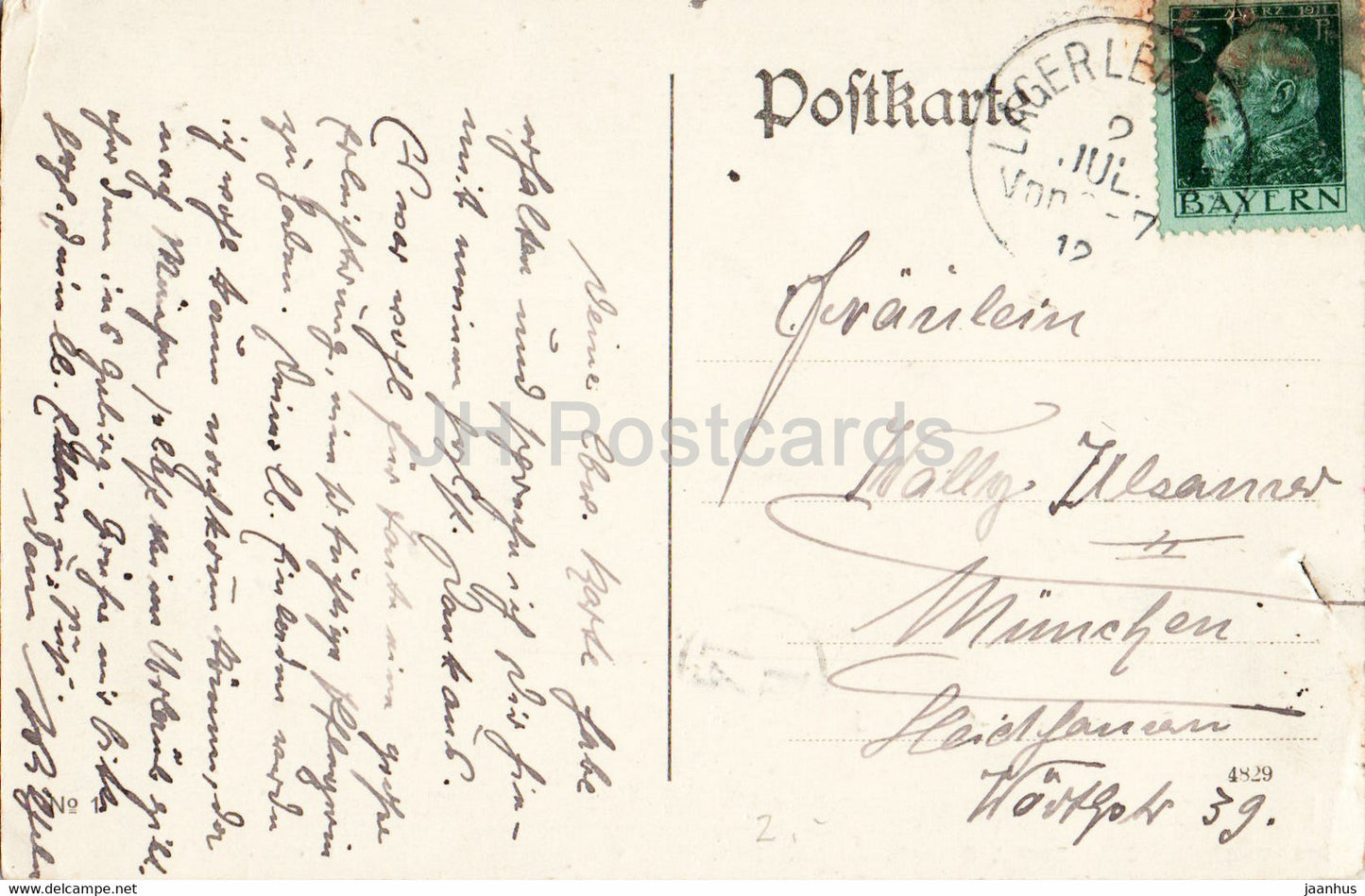 Gruss aus Lager Lechfeld - military - old postcard - 1912 - Germany - used