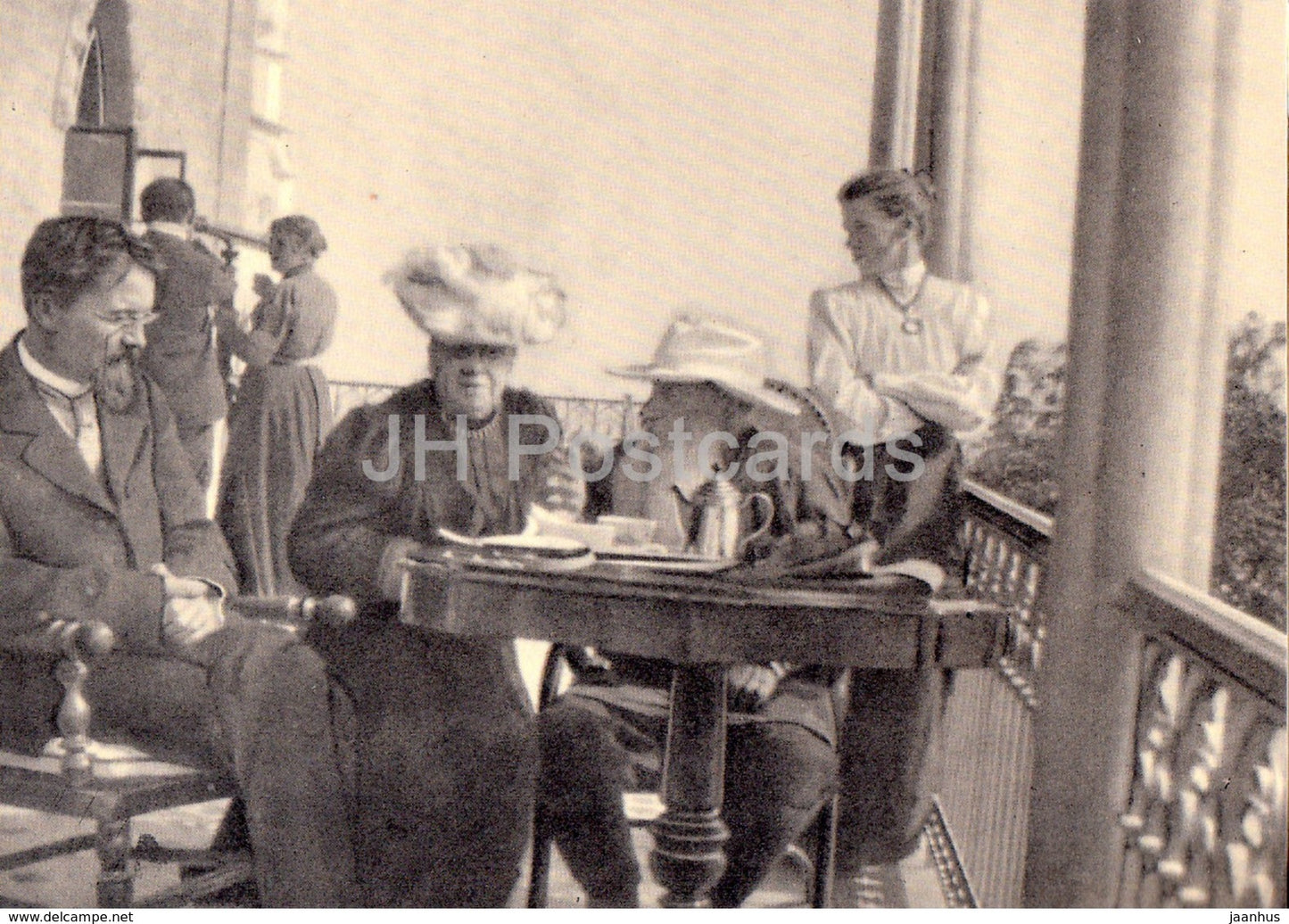 Russian Writer Anton Chekhov - With Tolstoy in Gaspra Crimea 1901 - 1970 - Russia USSR - unused - JH Postcards