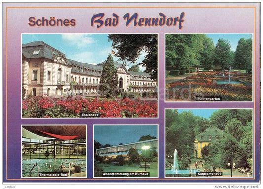 Schönes Bad Nenndorf - Esplanade - Thermalsole-Bad - Sonnengarten - Kurpromenade - Germany - 1995 gelaufen - JH Postcards