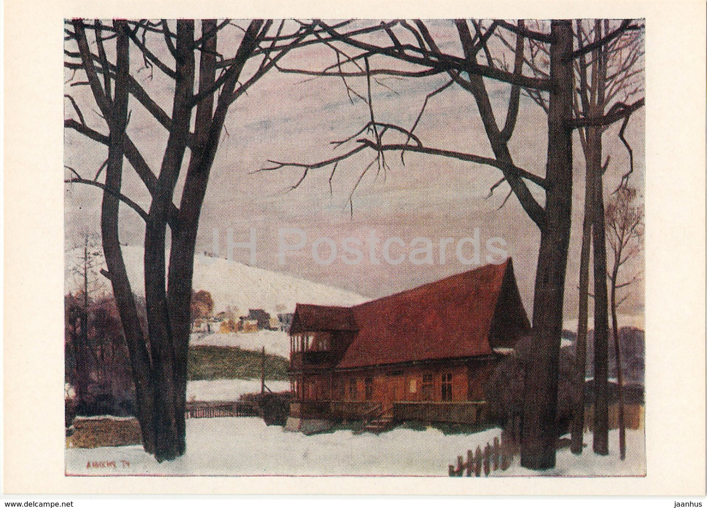 painting by A. Nikich - Poronin . Poland . Teresa Skupen House - Russian art - 1981 - Russia USSR - unused