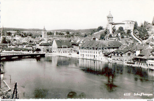 Munot Castell - Schaffhausen - 4133 - 1946 - old postcard - Switzerland - used - JH Postcards