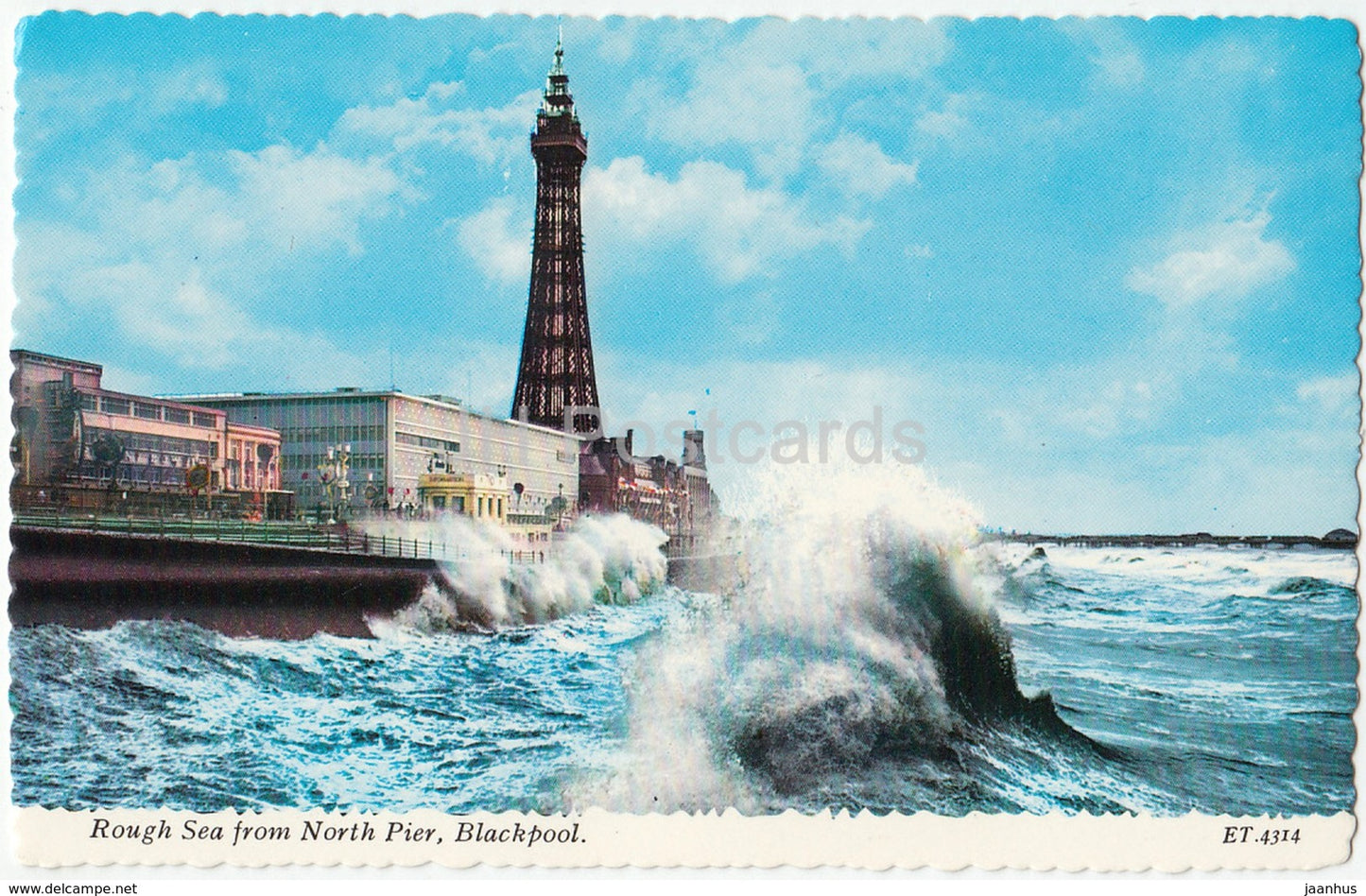 Blackpool - Rough Sea from North Pier - ET.4314 - 1970 - United Kingdom - England - used - JH Postcards