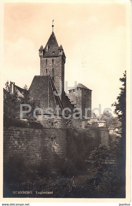 Nurnberg - Luginsland - Nuremberg - 1850 - old postcard - Germany - unused - JH Postcards