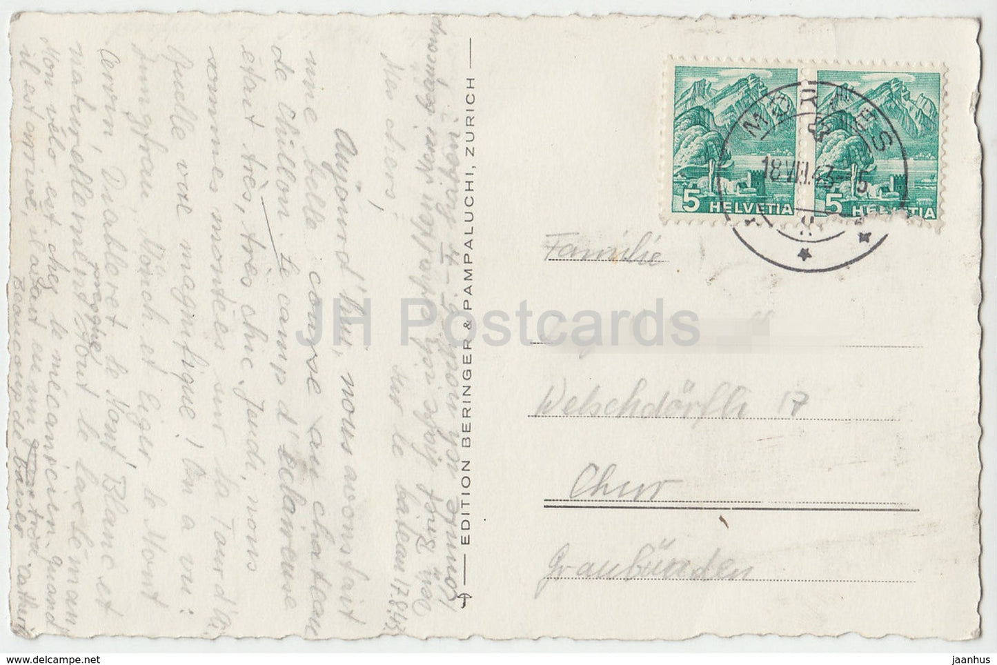 Chateau de Chillon - Chambre des Hotes - castle - 8252 - Switzerland - 1943 - used