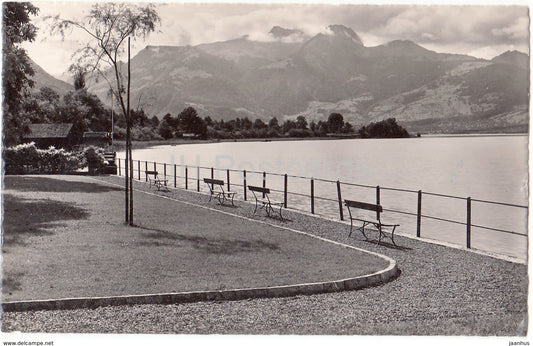 Seepromenade bei Sachseln am Sarnersee - 597 - Switzerland - 1953 - used - JH Postcards