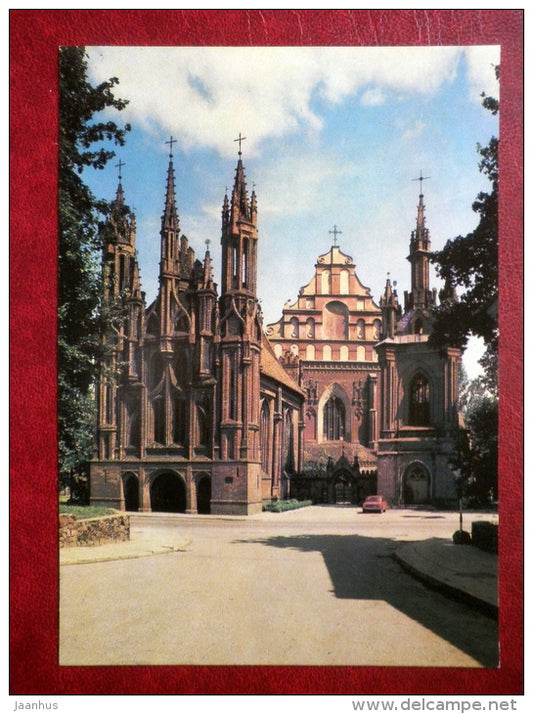 Church of St. Anne and Bernardine Church - Vilnius - 1983 - Lithuania USSR - unused - JH Postcards