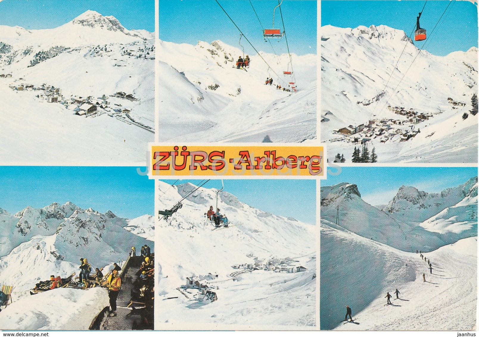 Zurs - Arlberg - ski resort - cable car - multiview - 14 - Austria - unused - JH Postcards