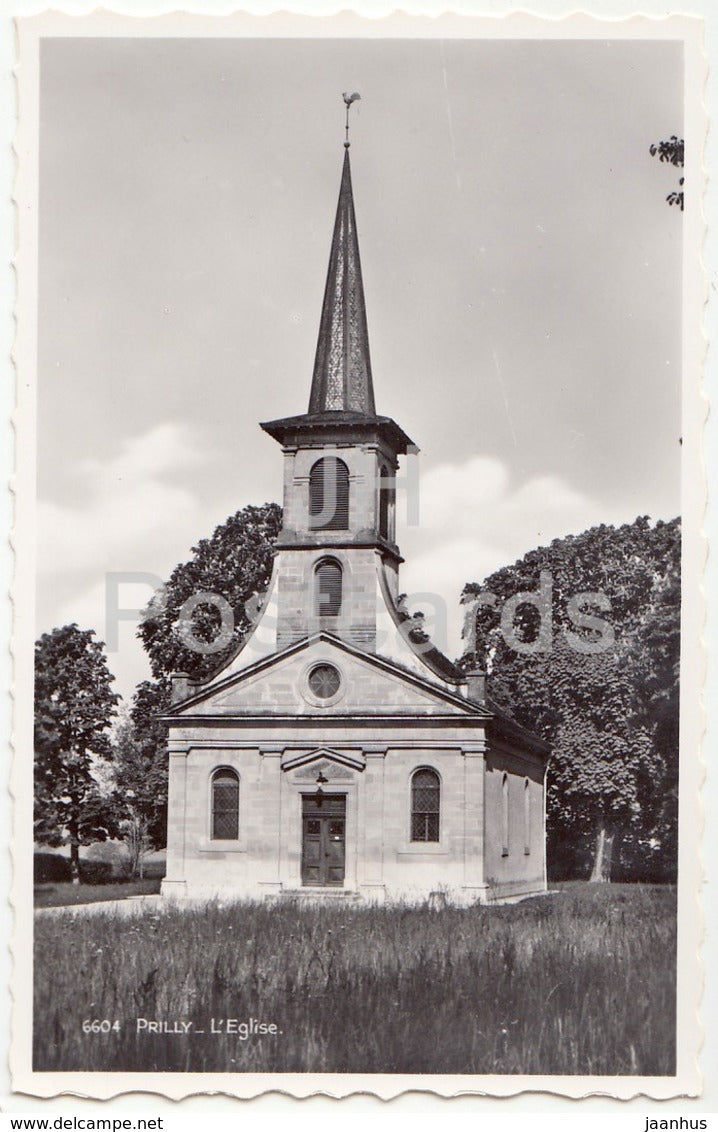 Prilly - l'Eglise - church - 6604 - Switzerland - 1958 - used - JH Postcards