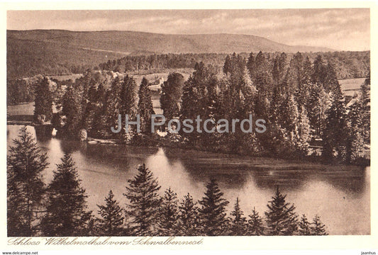 Schloss Wilhelmsthal vom Schwalbennest - old postcard - Germany - unused - JH Postcards