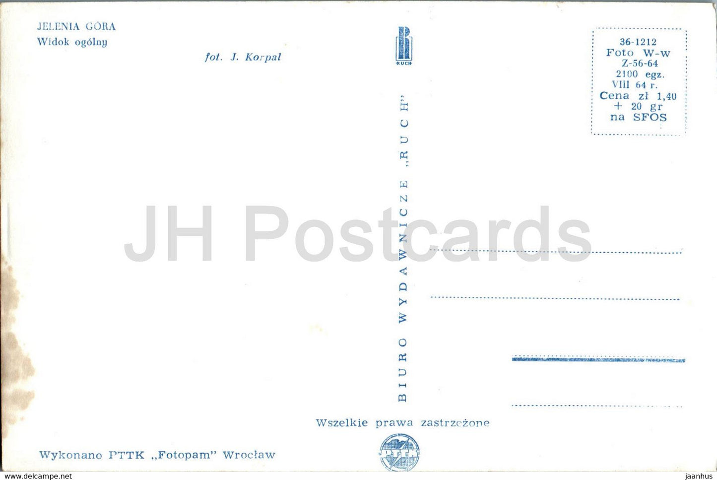 Jelenia Gora - Widok ogolny - Gesamtansicht - 36-1212 - Polen - unbenutzt