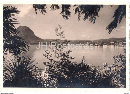 Lugano - Vue Generale - old postcard - 1930s - Switzerland - unused - JH Postcards