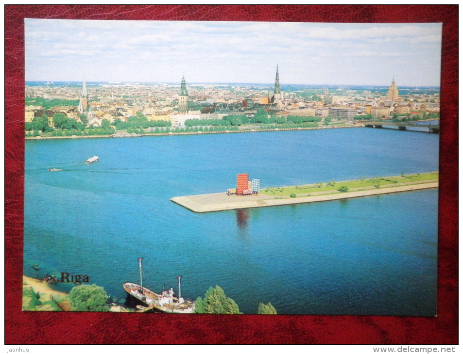 The Daugava near Riga - Riga - 1982 - Latvia USSR - unused - JH Postcards