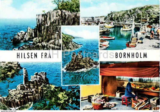 Greetings from Bornholm - multiview - 1966 - Denmark - used - JH Postcards