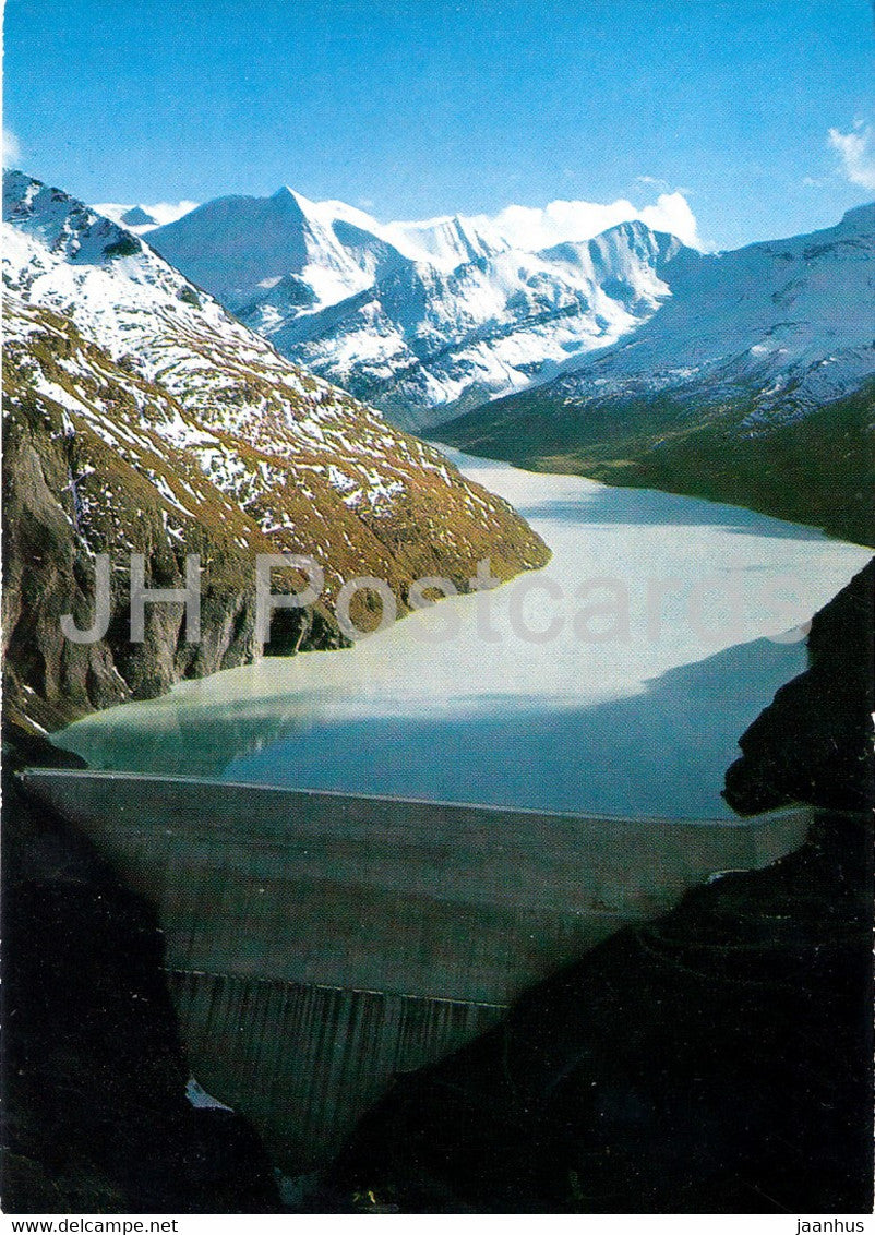 Barrage de la Grande Dixence au fond le Mont Blanc de Cheillon - Switzerland - unused - JH Postcards