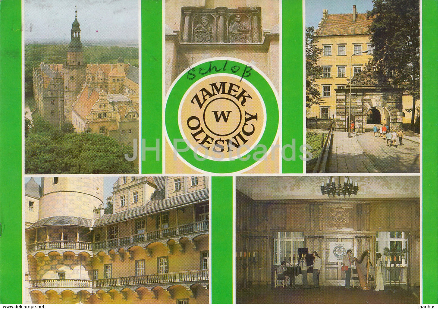 Olesnica - Zamek w Olesnicy - castle - multiview - 1995 - Poland - used - JH Postcards