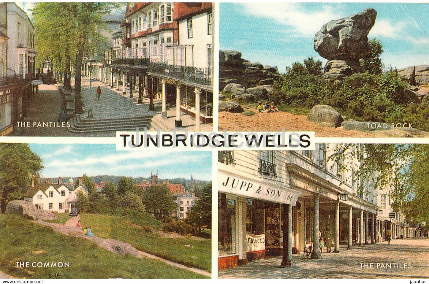 Turnbridge Wells - The Pantiles - Toad Rock - The Common - 1975 - England - United Kingdom - used - JH Postcards