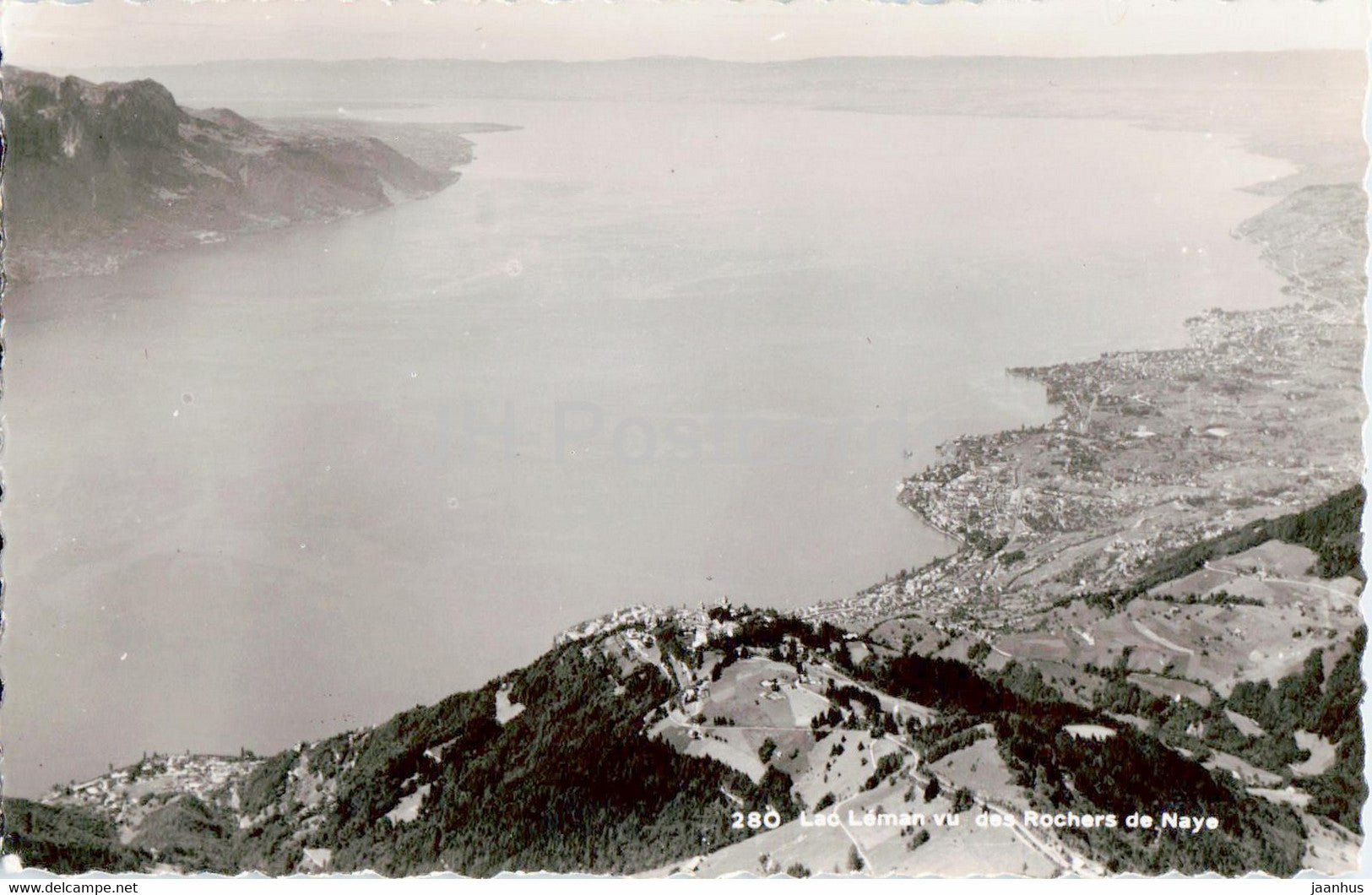 Lac Leman vu des Rochers de Naye - 280 - old postcard - Switzerland - used - JH Postcards