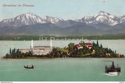 Herreninsel im Chiemsee - 3203 - old postcard - 1911 - Germany - used - JH Postcards