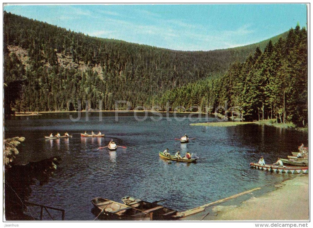 Grosser Arbersee im schönen Bayer. Wald - boot - boat - 2301/0 - Germany - gelaufen - JH Postcards